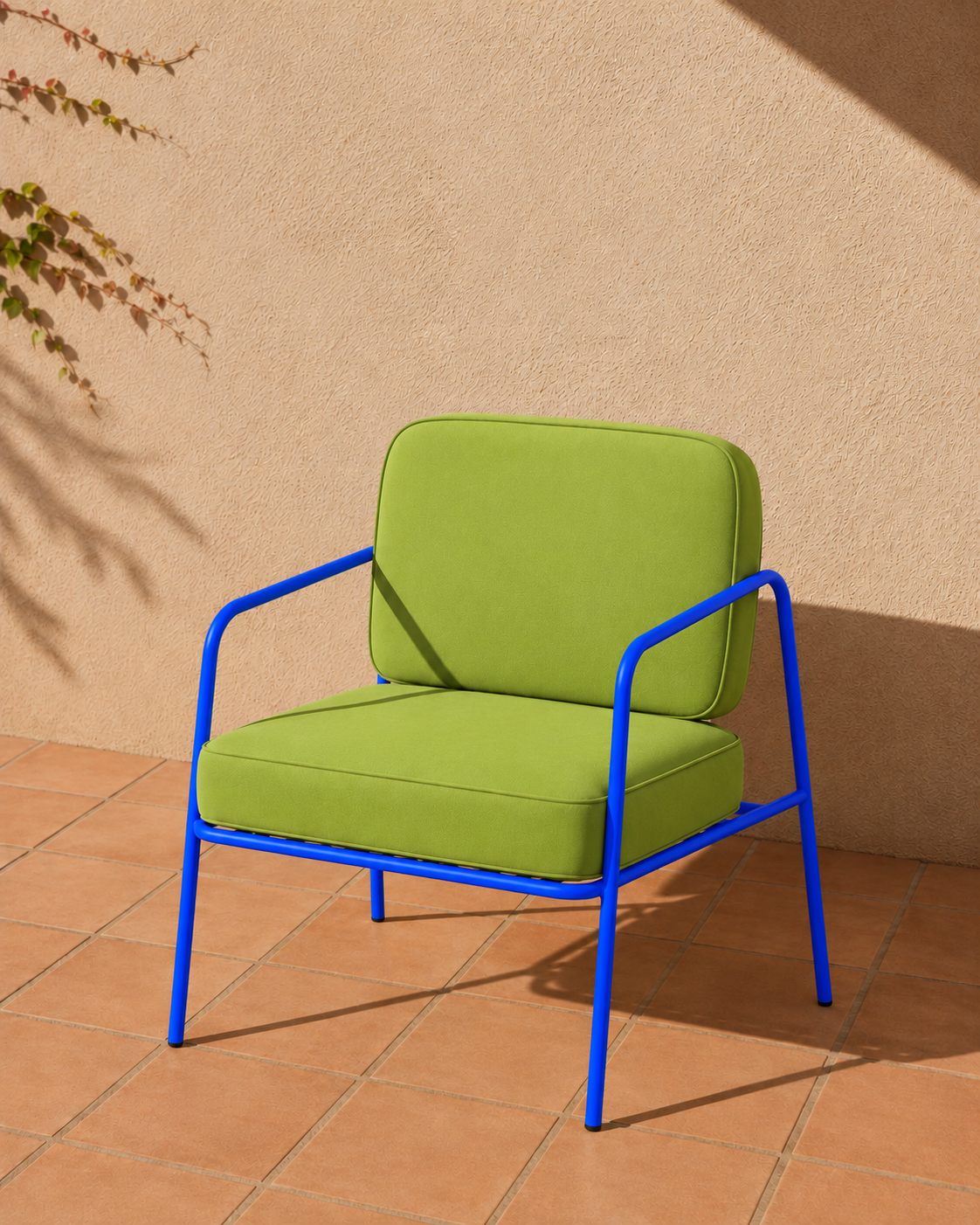 Bella - Armchair - Blue Frame - Meadow.png