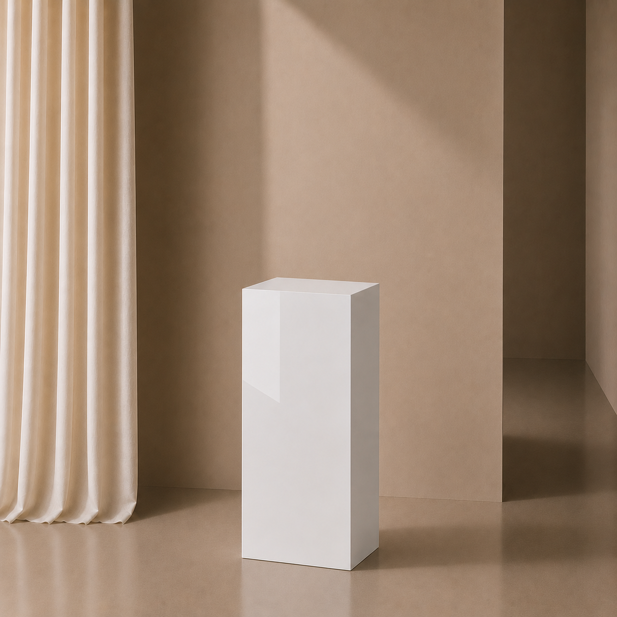 White Gloss Acrylic Plinth - 70cm
