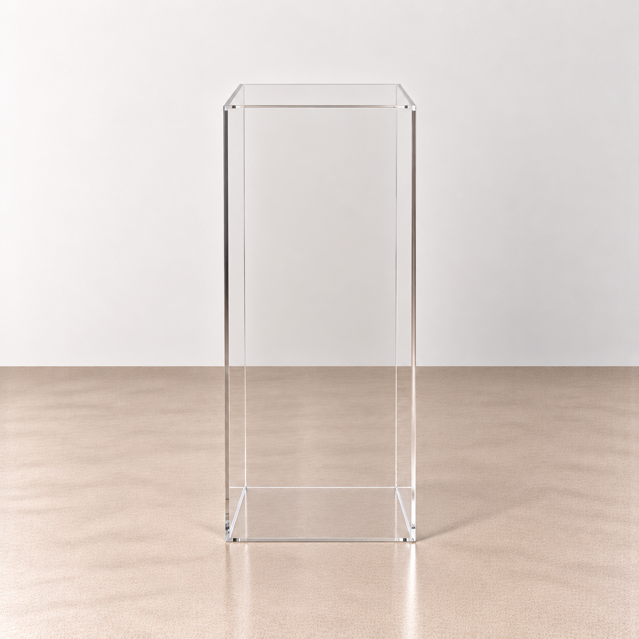 Clear Acrylic Plinth - 90cm H (40cm square)