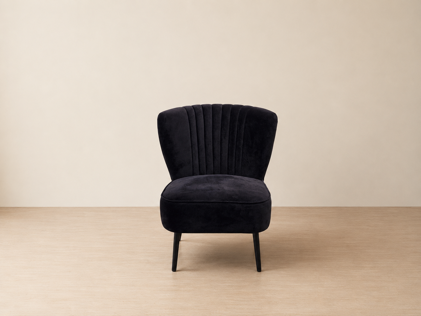 New York Velvet Sofa Chair - Black