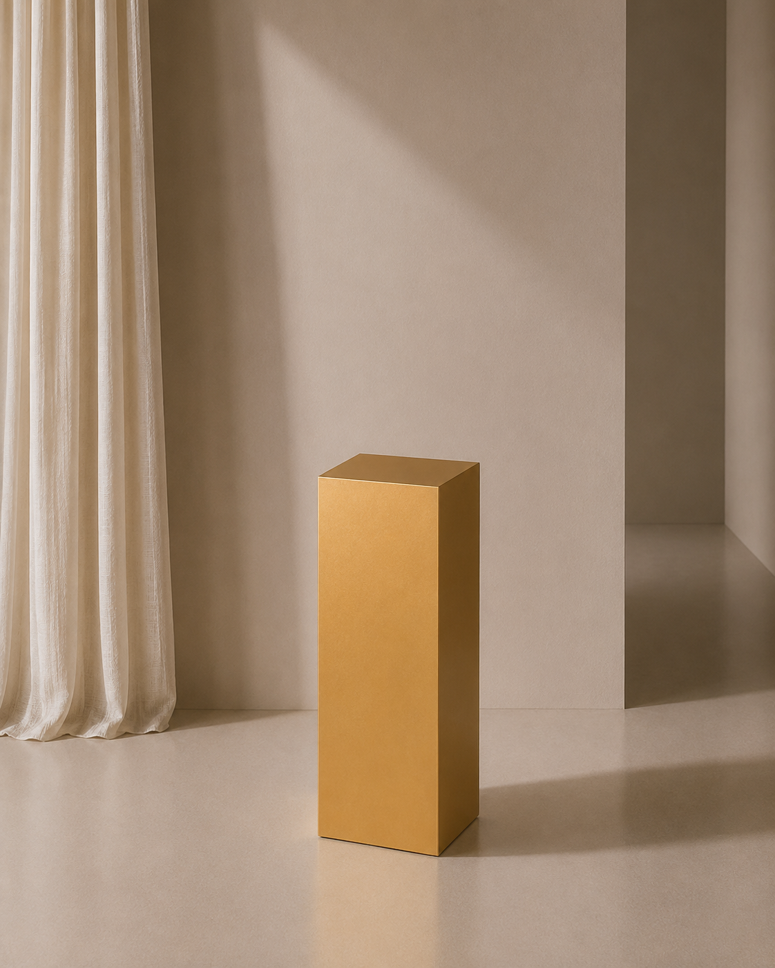 Gold Mirror Acrylic Plinth - 70cm H