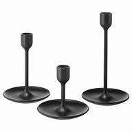 Alfredo Black Candle Holders - Trio
