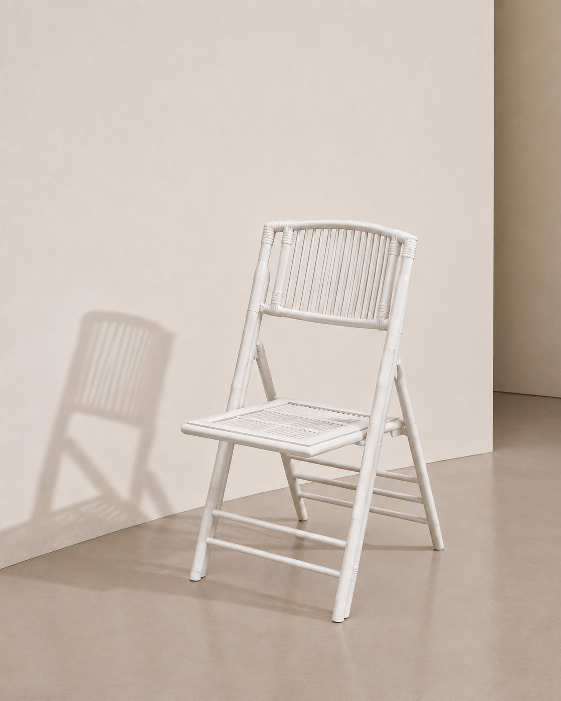 Hanoi Bamboo Folding Chair - White