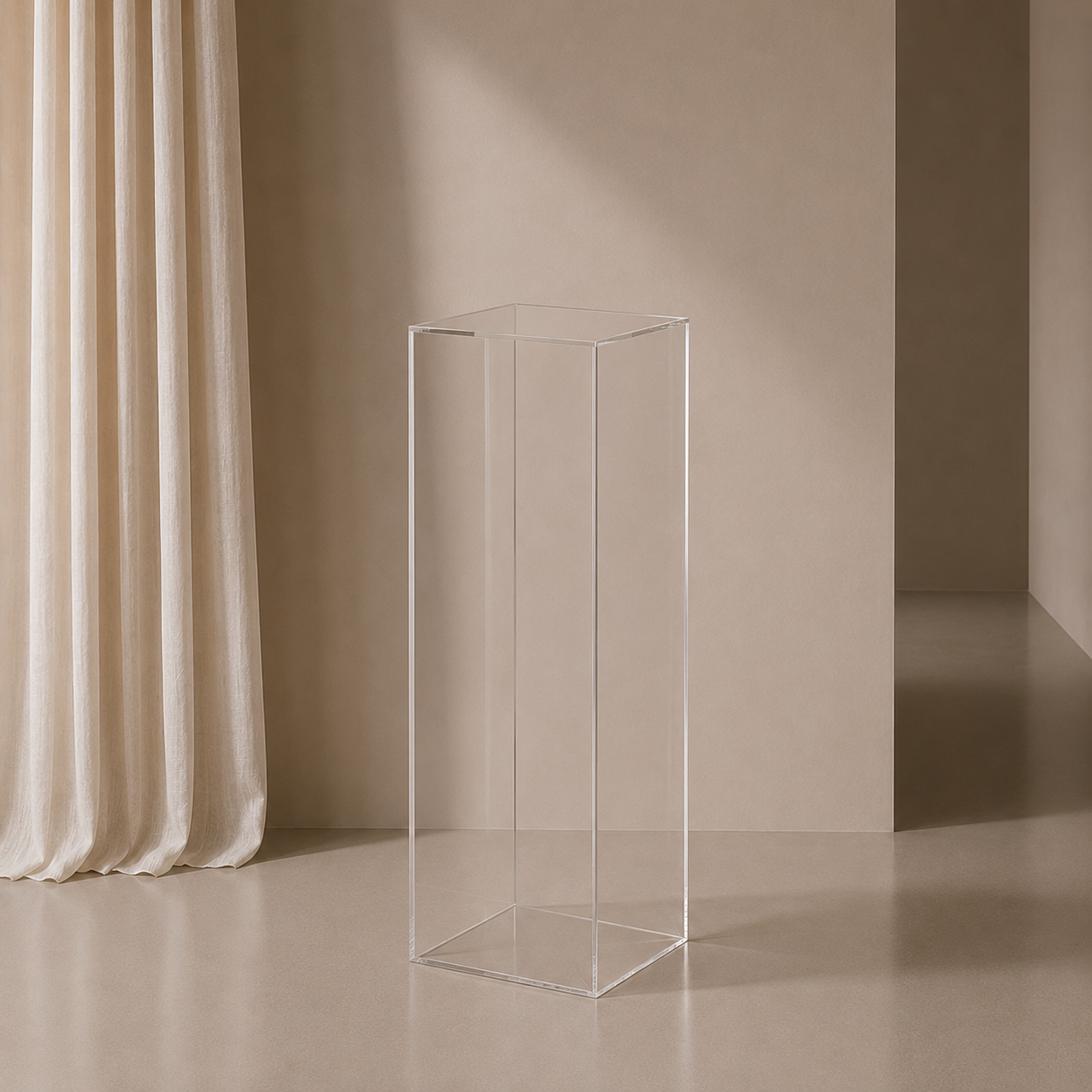 Clear Acrylic Plinth - 70cm H