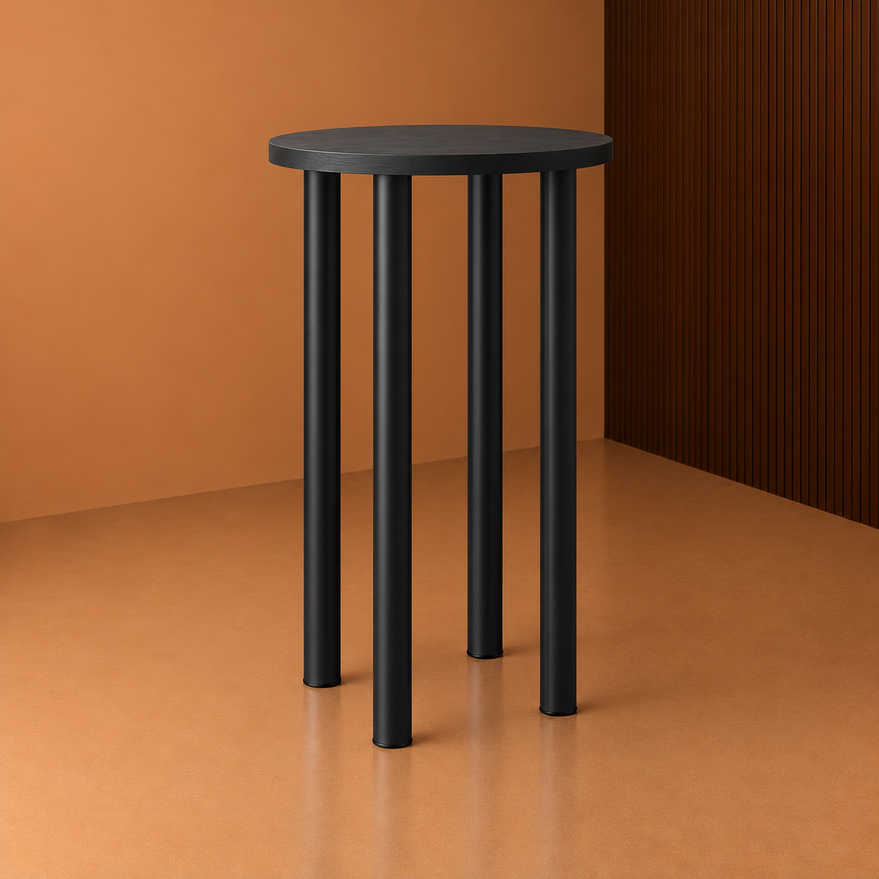 Charlie High Bar Table - Round - Brushed Charcoal