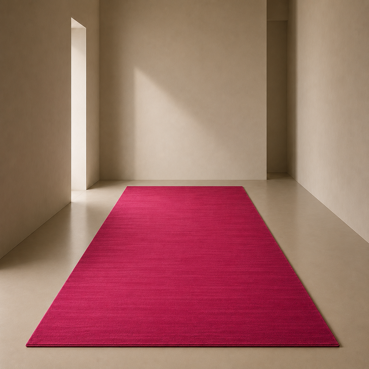 Plush Pile Carpet Runner - Pink - 6m L