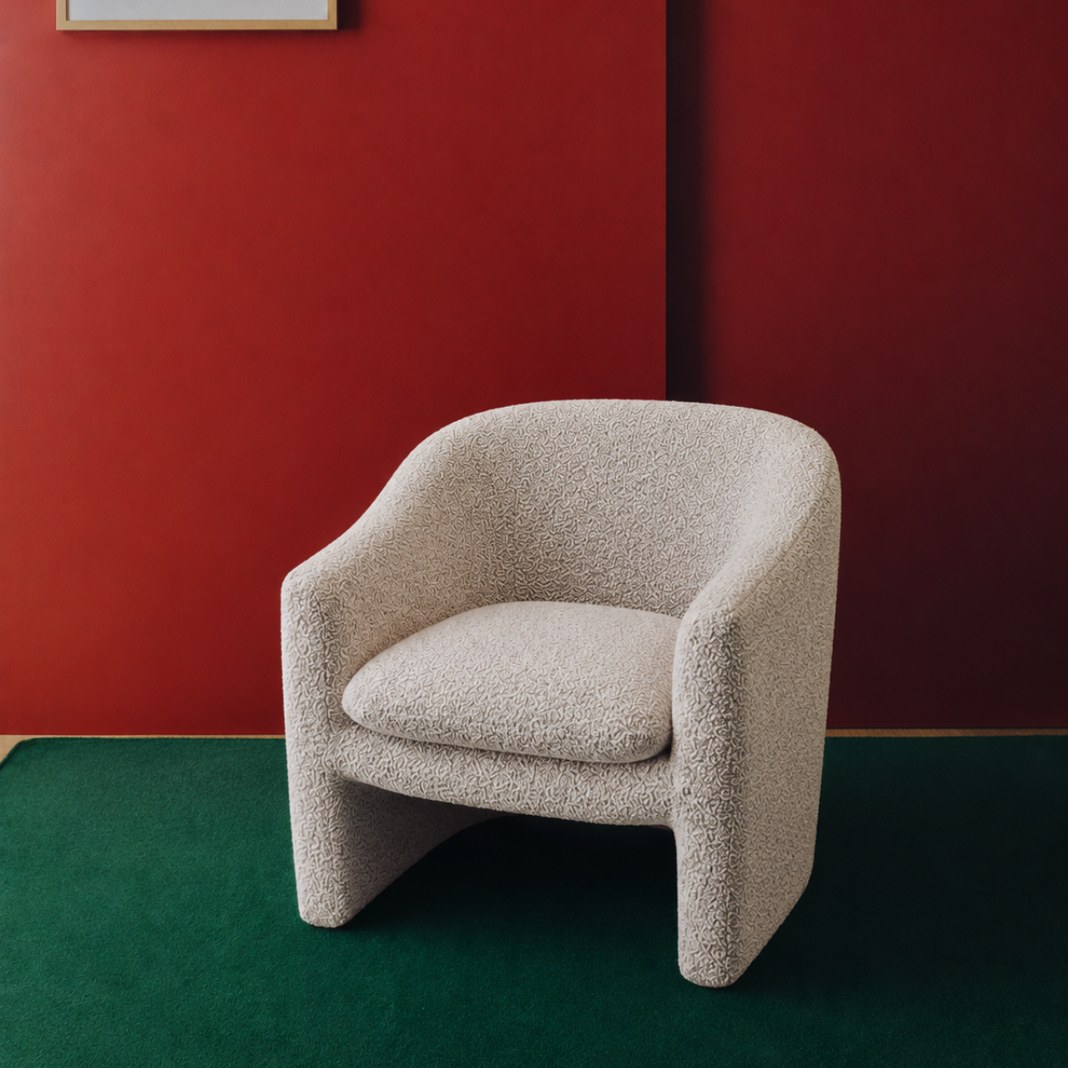 Mayfair Armchair - Boucle Speckled in White & Black