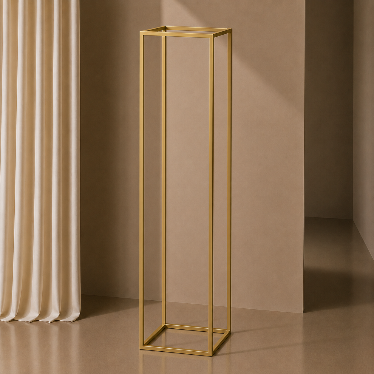 Gold Metal Plinth - 170cm