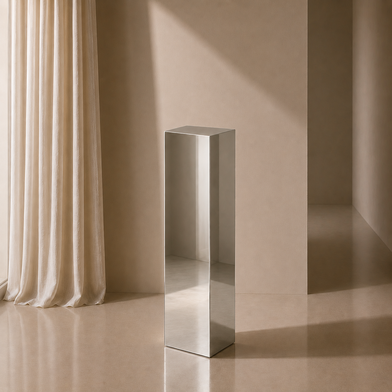 Plinth - Acrylic Mirror - 90CM - Silver.png