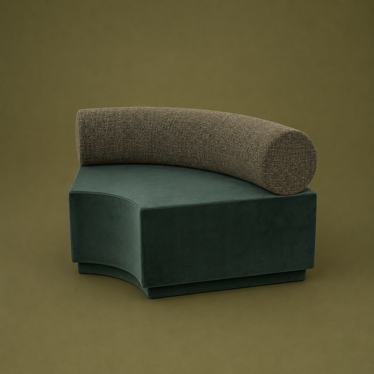 Jasmine Modular Lounge - Concave - Midnight Green