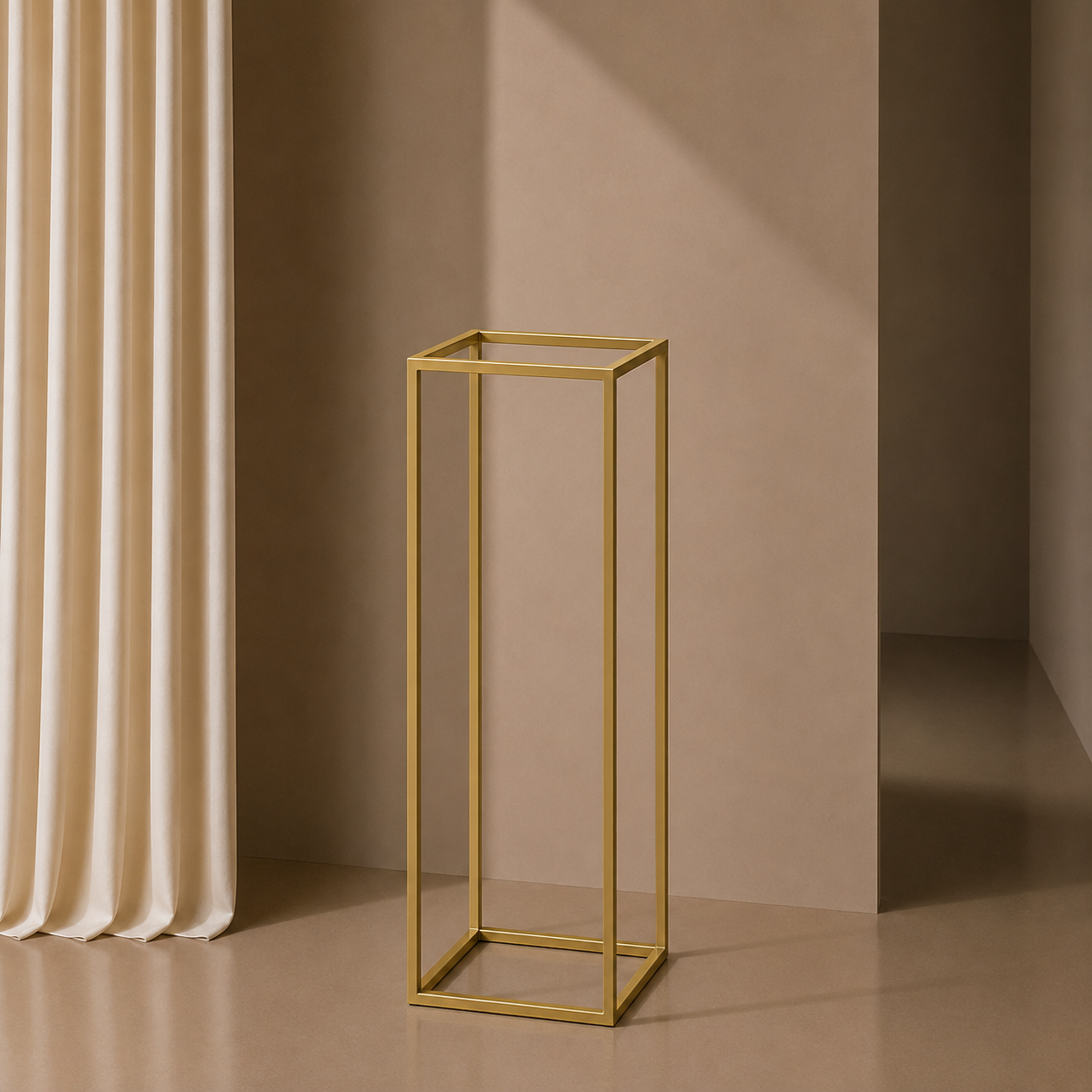 Gold Metal Plinth - 90cm