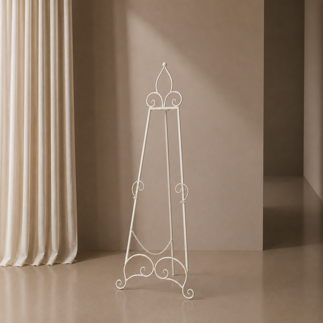 White Metal Easel