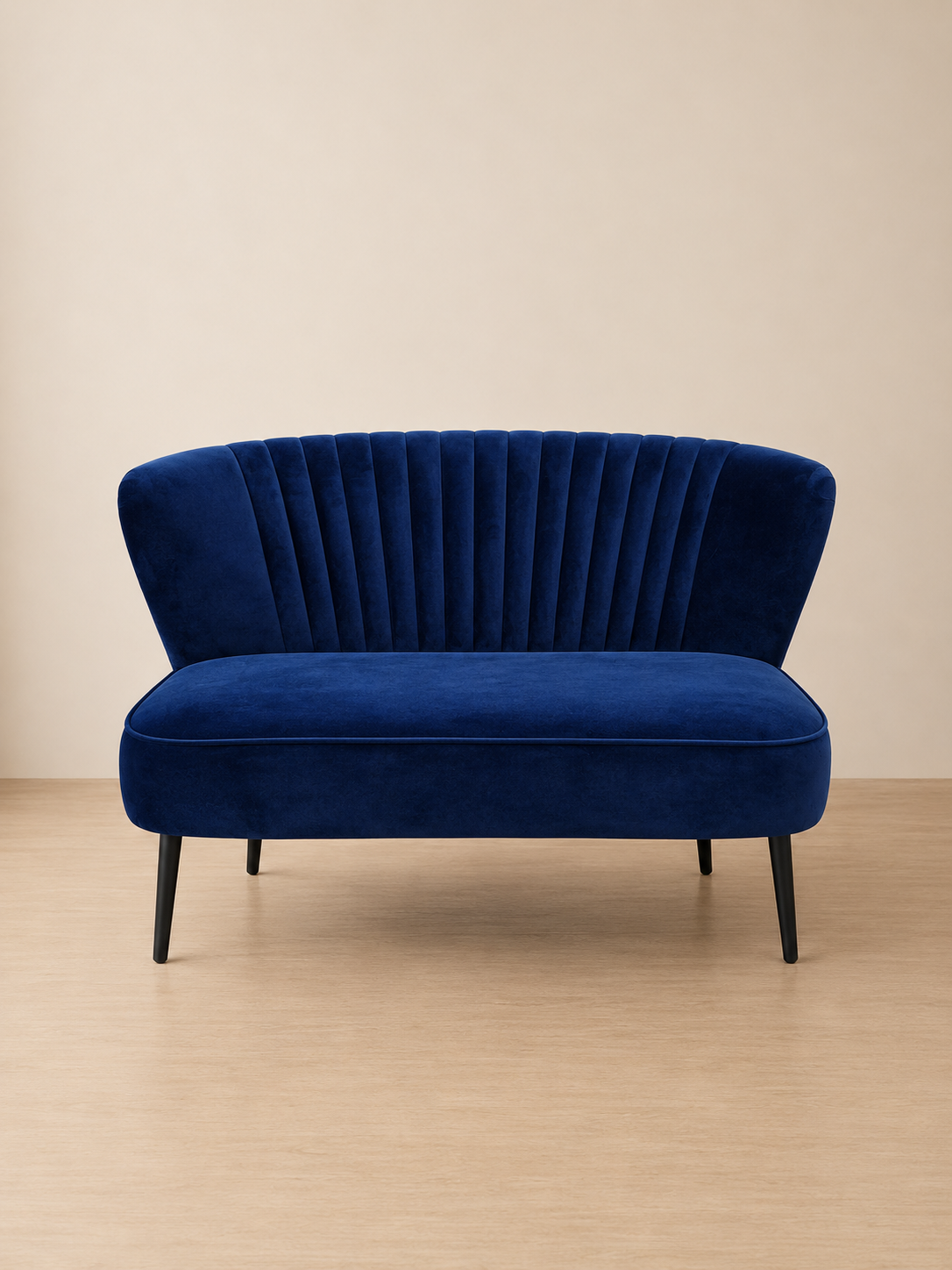 New York Velvet Sofa - 2 Seater French Navy