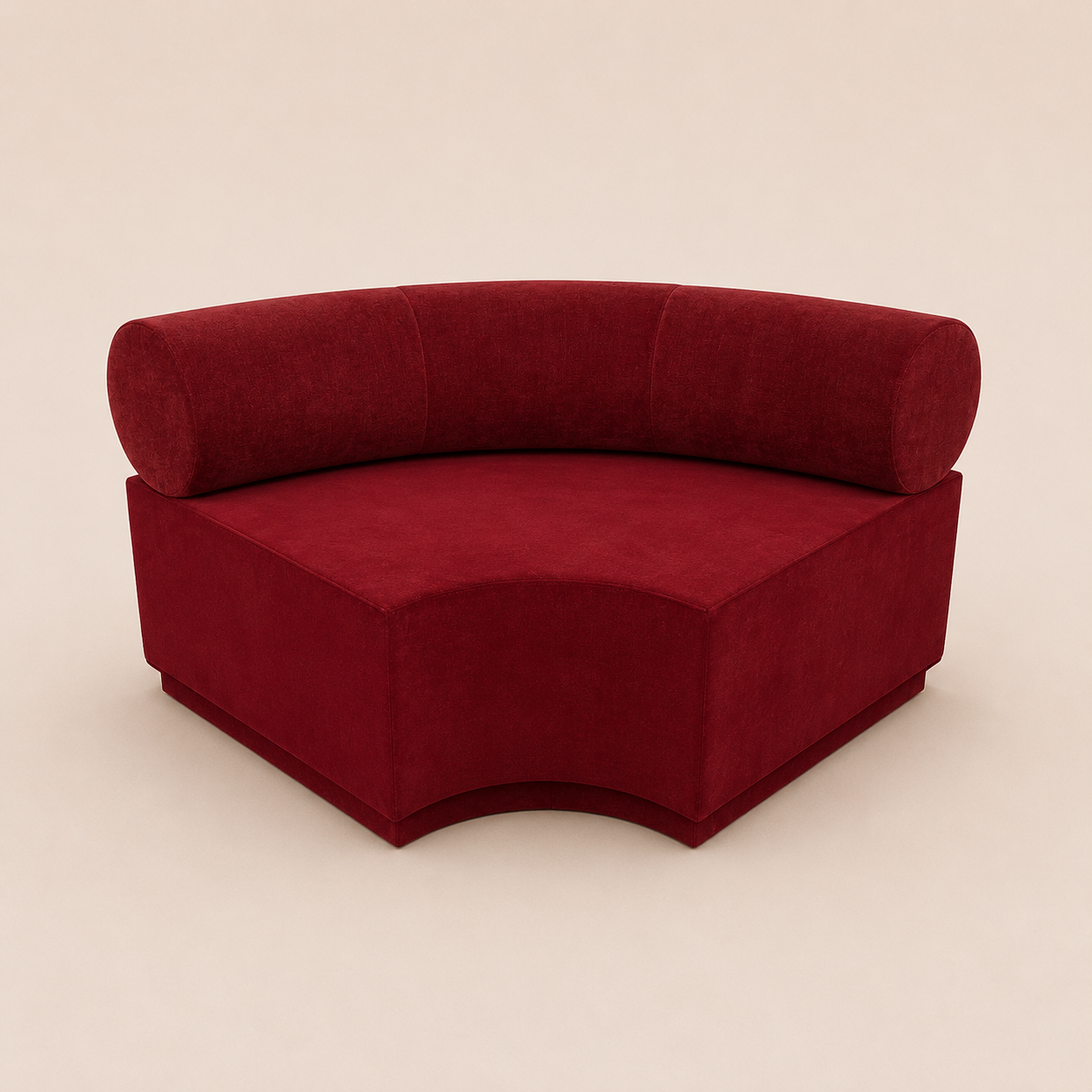 Jasmine Modular Lounge - Concave - Cabernet Red