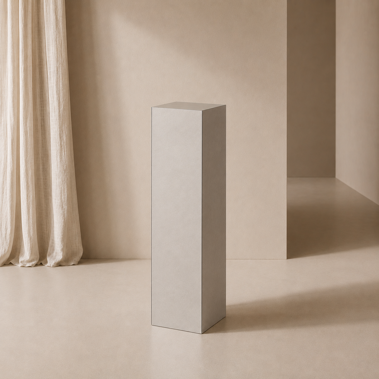 Silver Mirror Acrylic Plinth - 90cm H x 30cm W