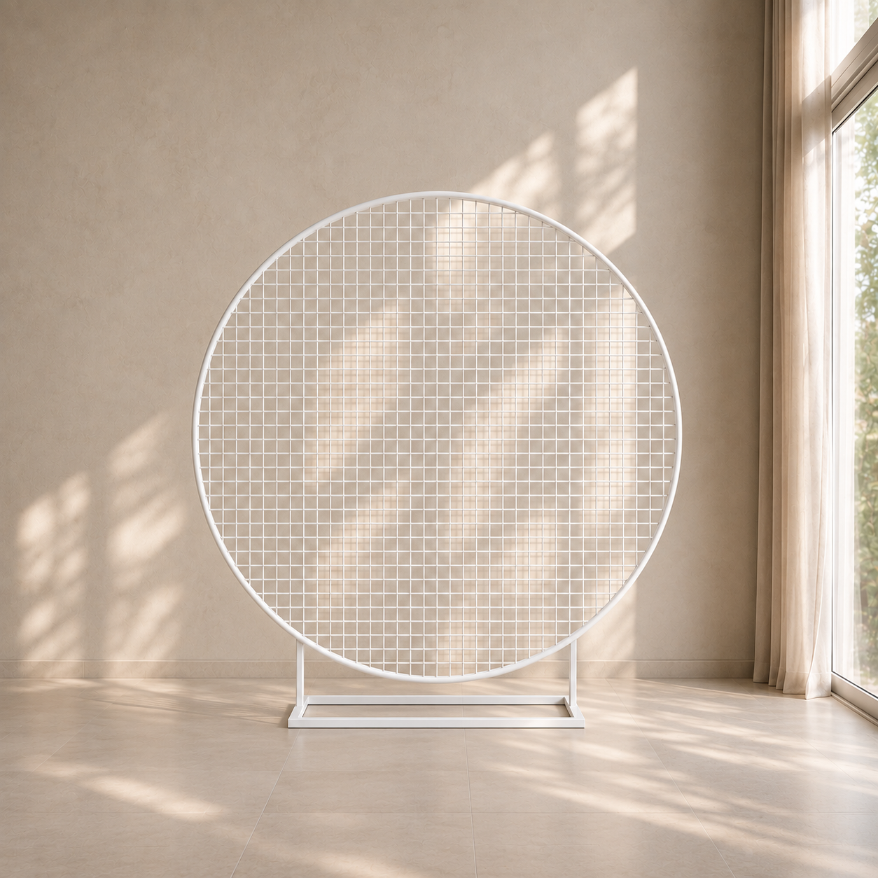 Mesh Screen Round - White