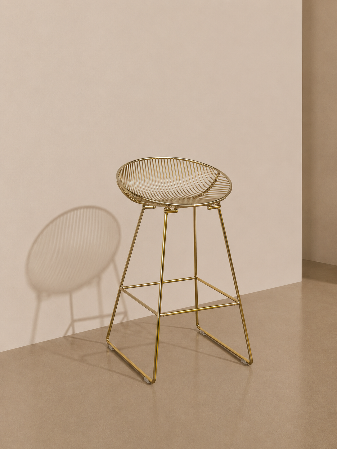 New York Wire Stool - Metallic Gold