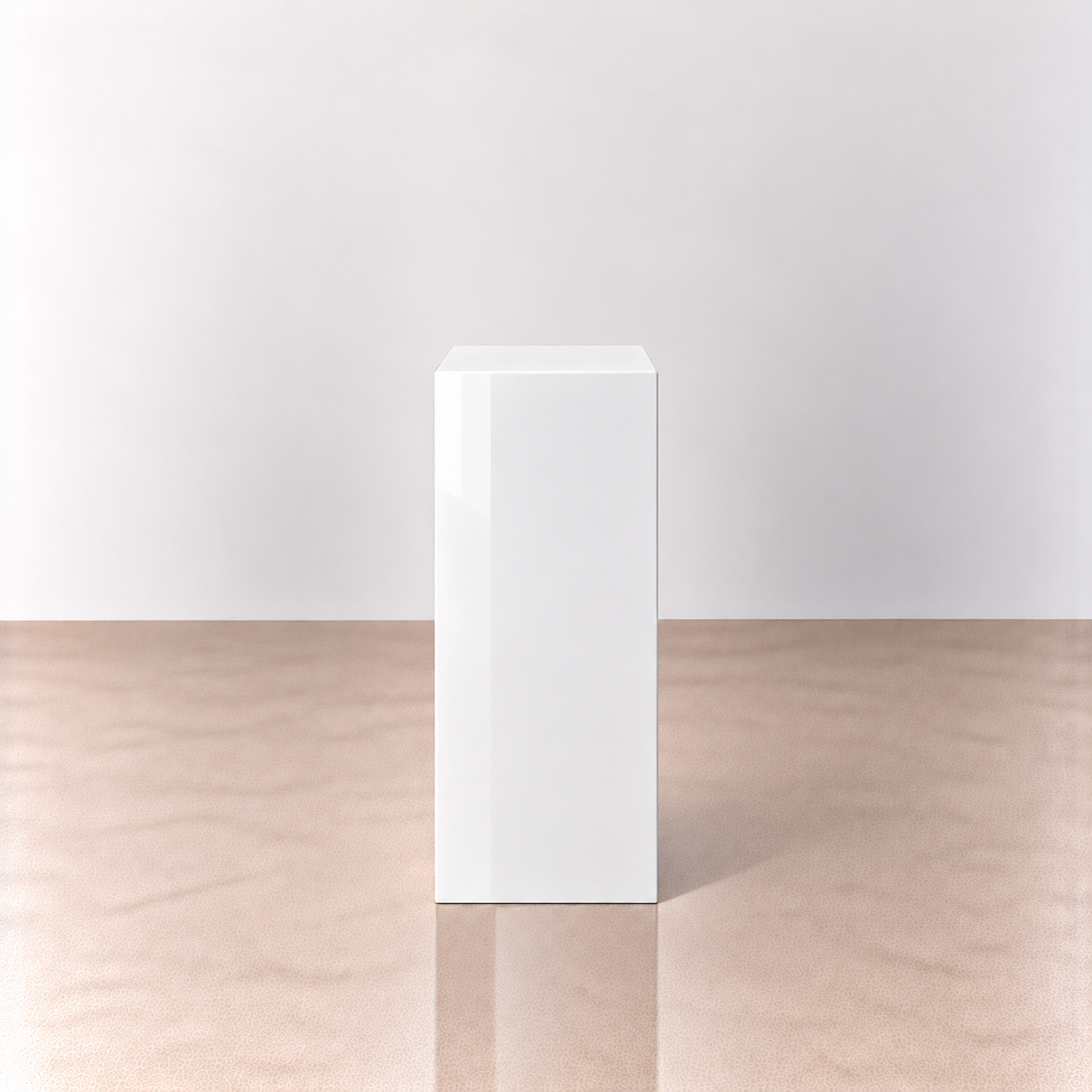 White Gloss Acrylic Plinth - 70cm