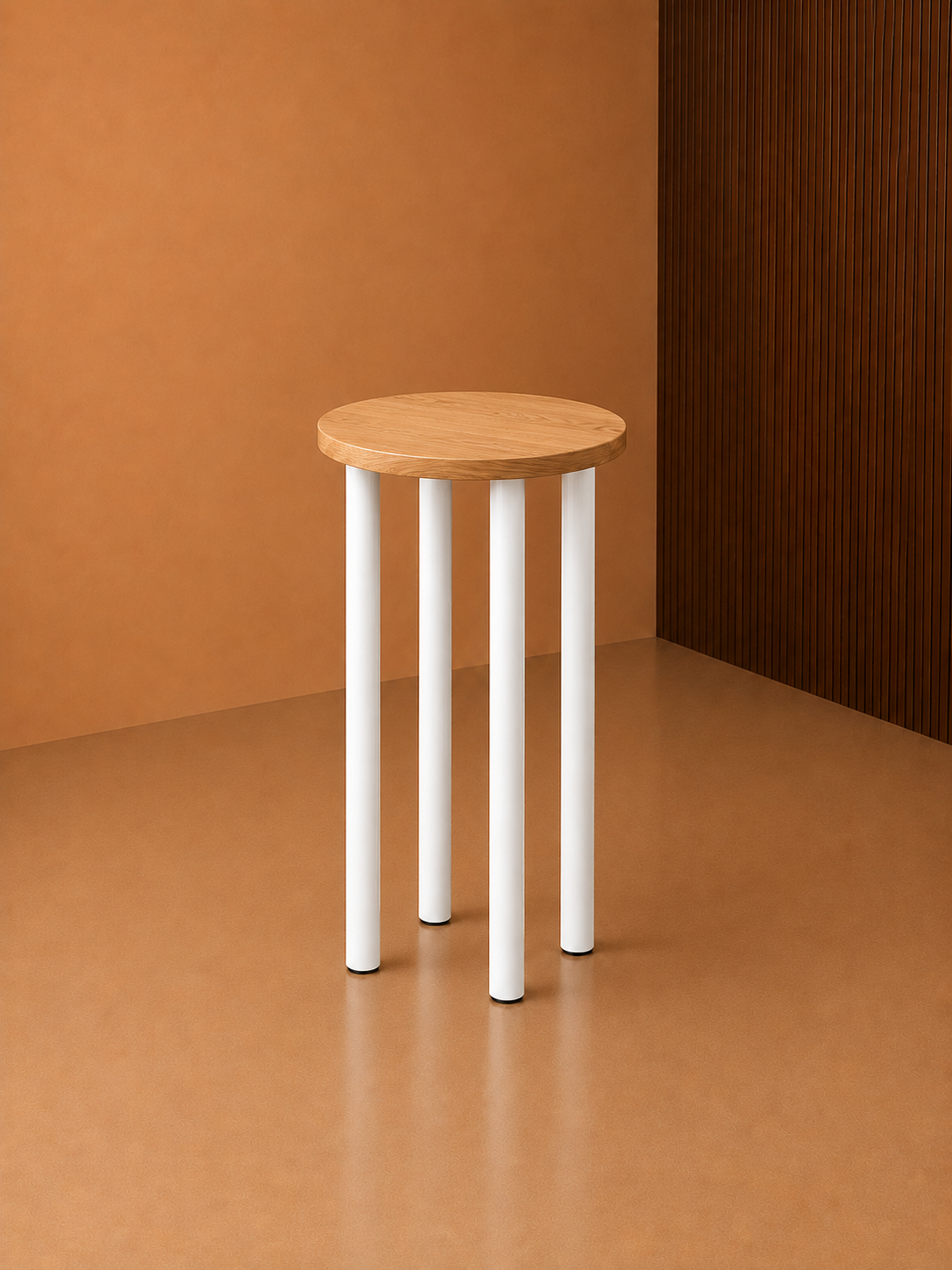 Charlie High Bar Table - Round - Natural Timber