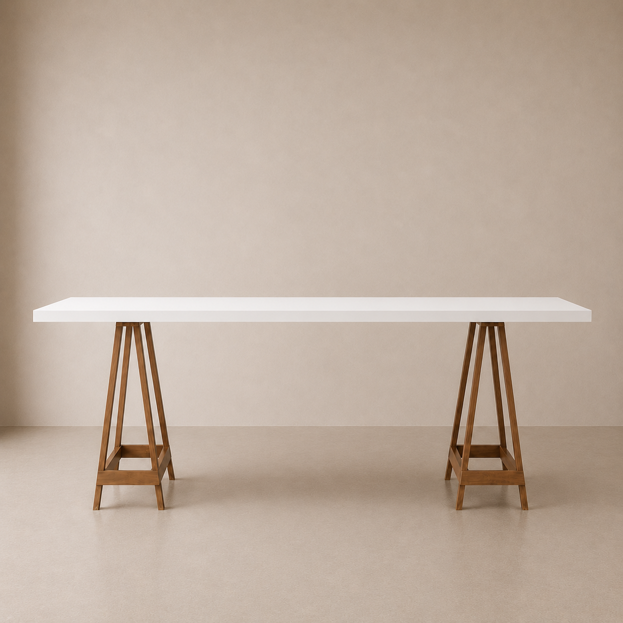 Oxford Counter Height Bench - White - 240cm L