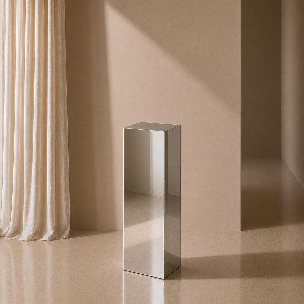 Plinth - Acrylic Mirror - 70CM - Silver.png