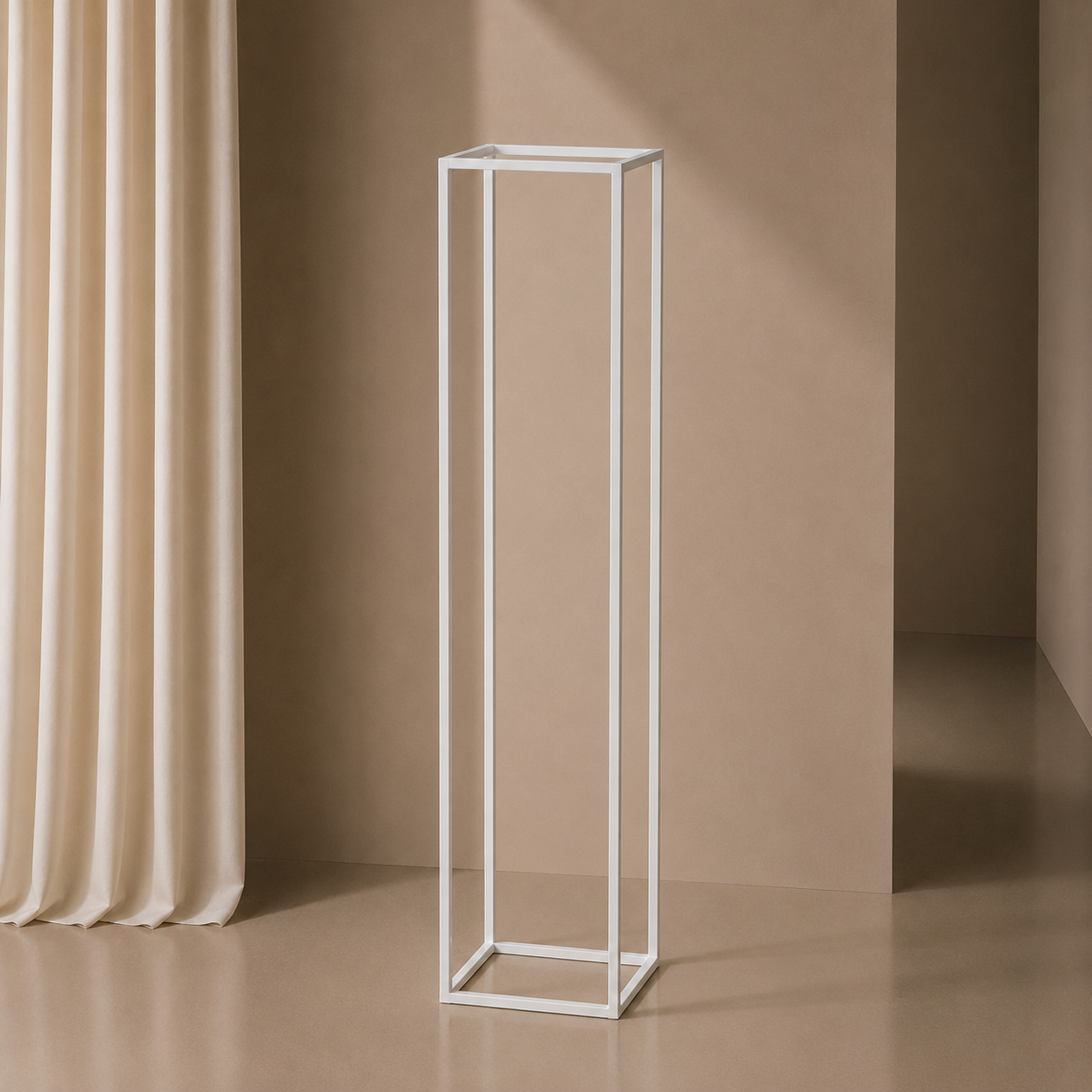 White Metal Plinth - 170 cm