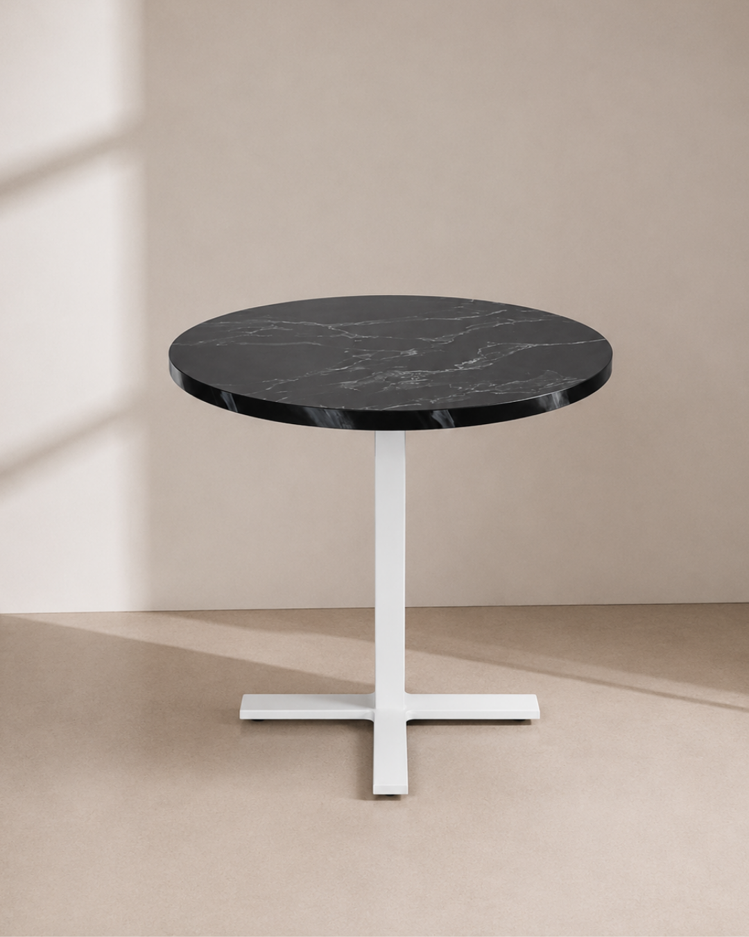 Manhattan Cafe Table - Black Marble Top