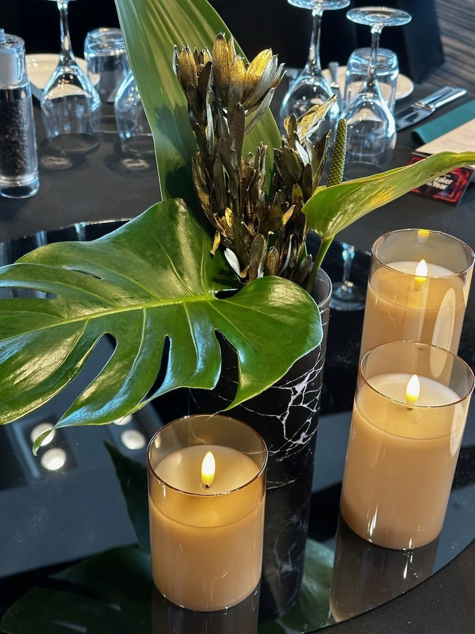 Mirror Table Rounds - Smoky