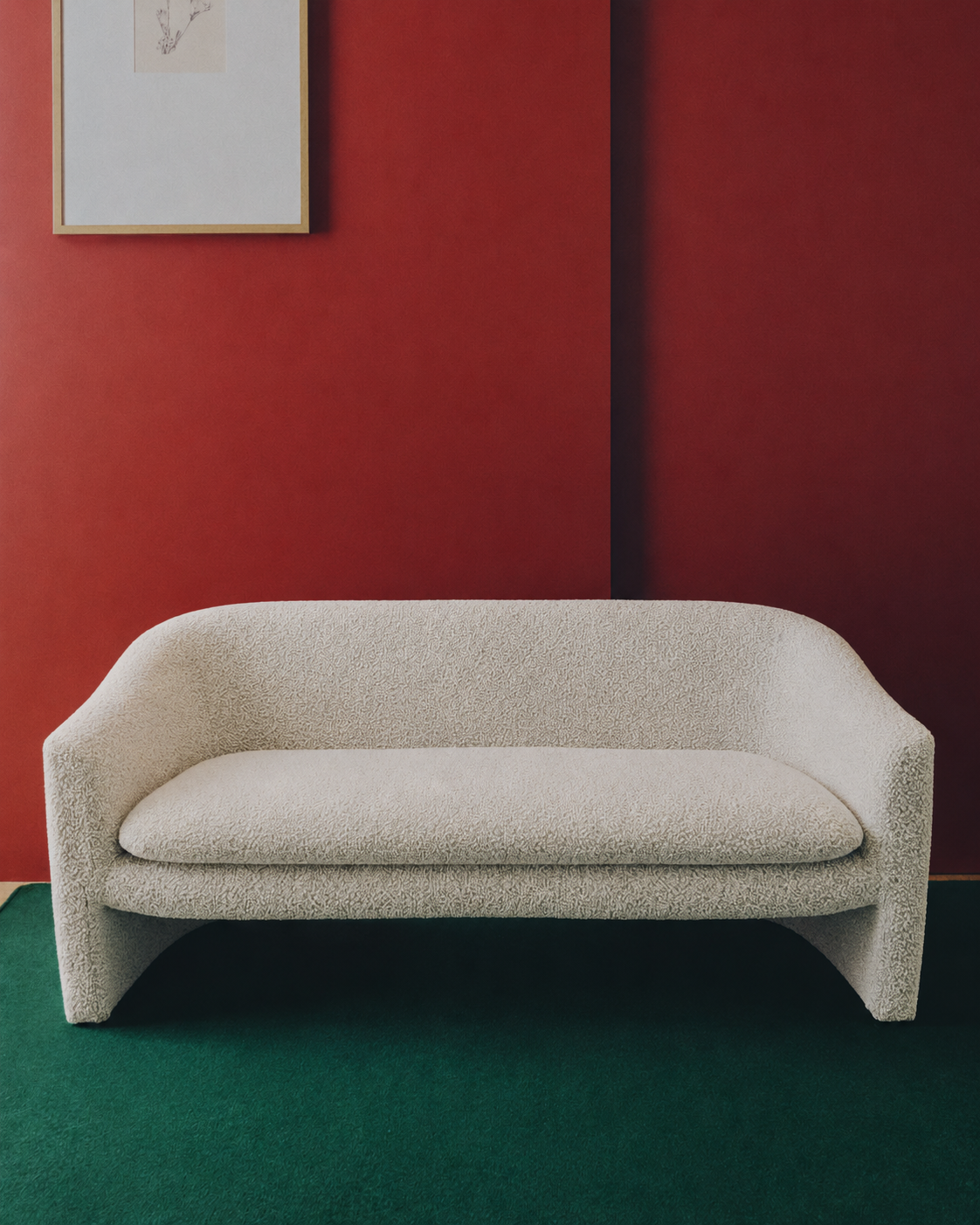 Mayfair 3 Seater Sofa - Boucle Speckled in White & Black