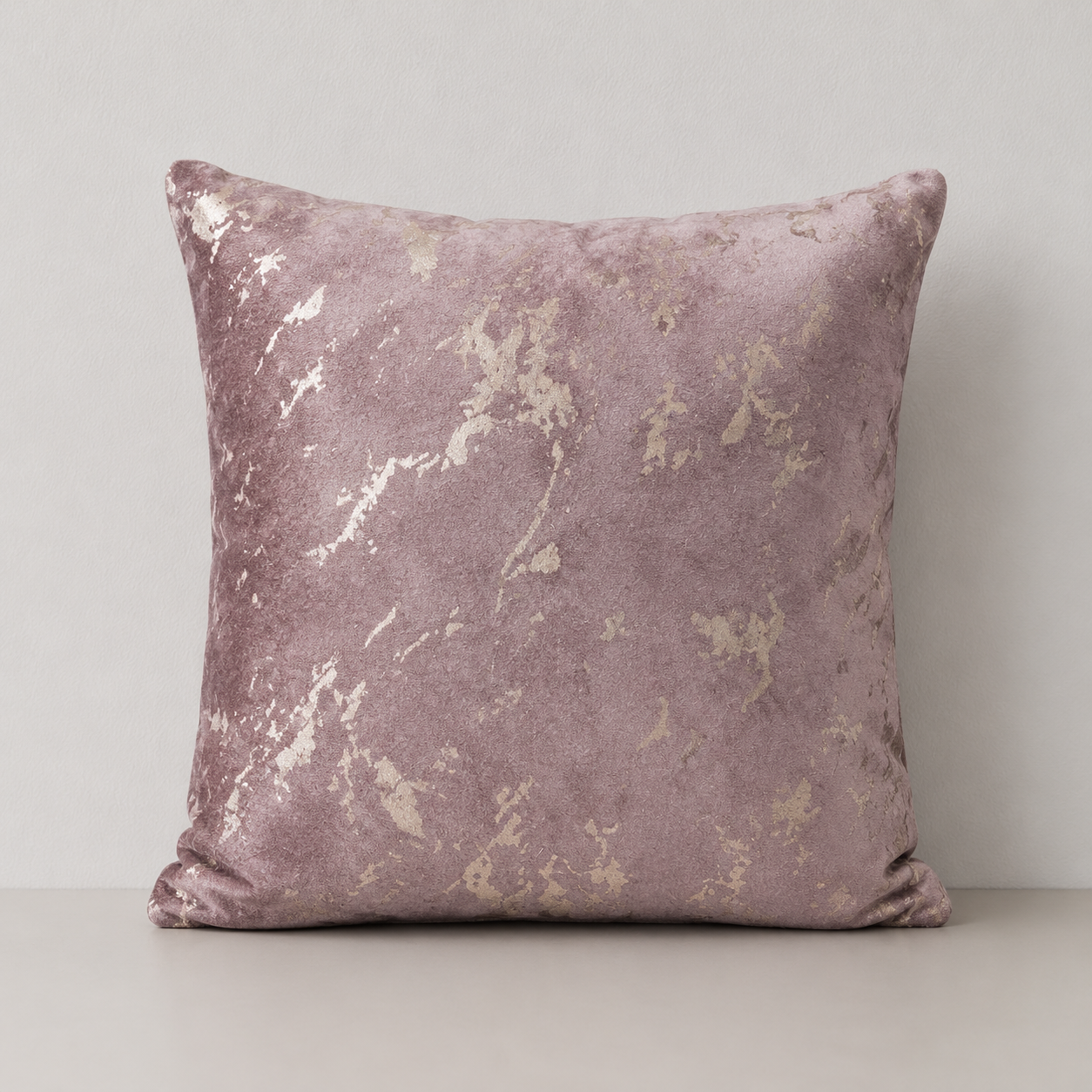 Cushion - Pink Velvet with Gold Veins