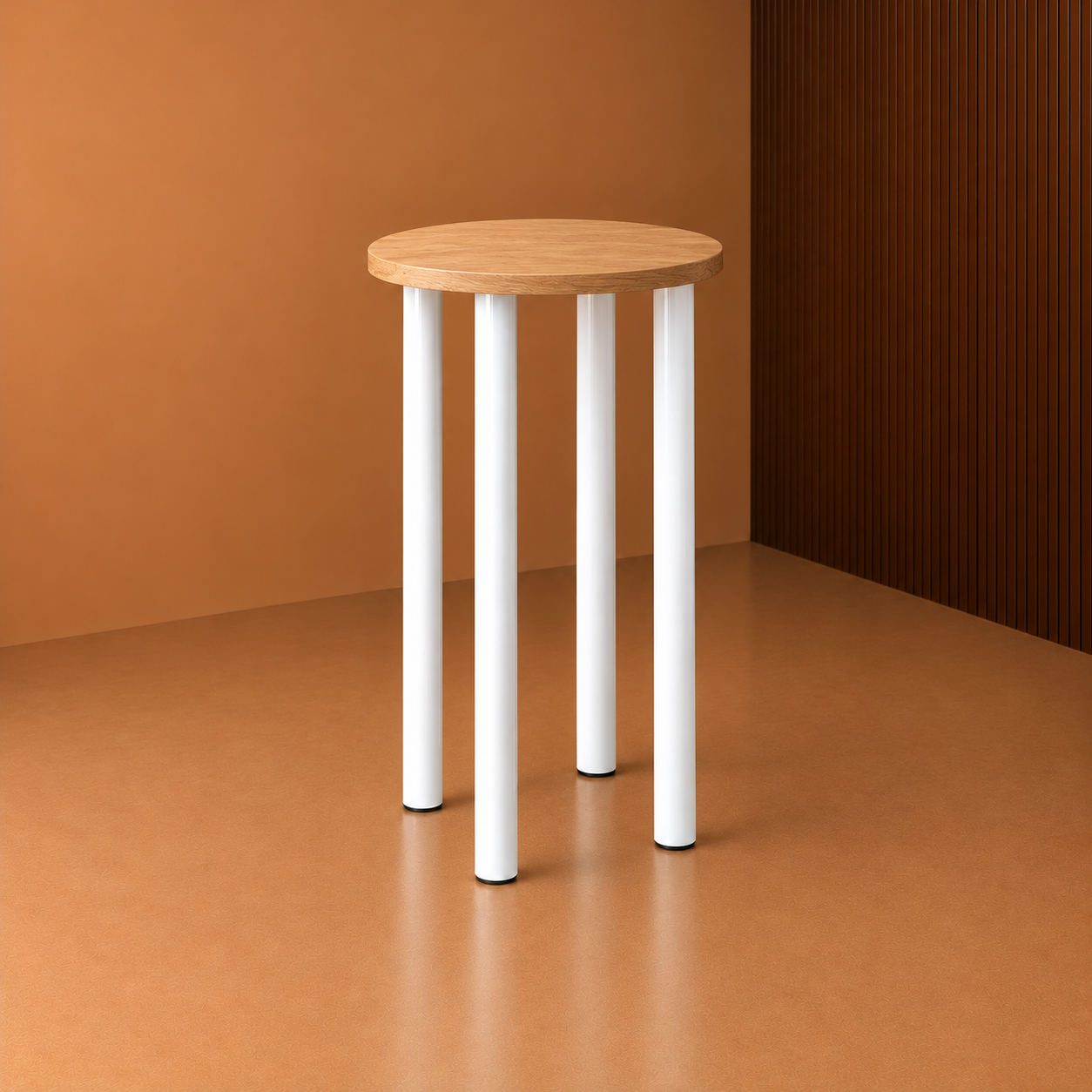 Charlie High Bar Table - Round - Natural Timber