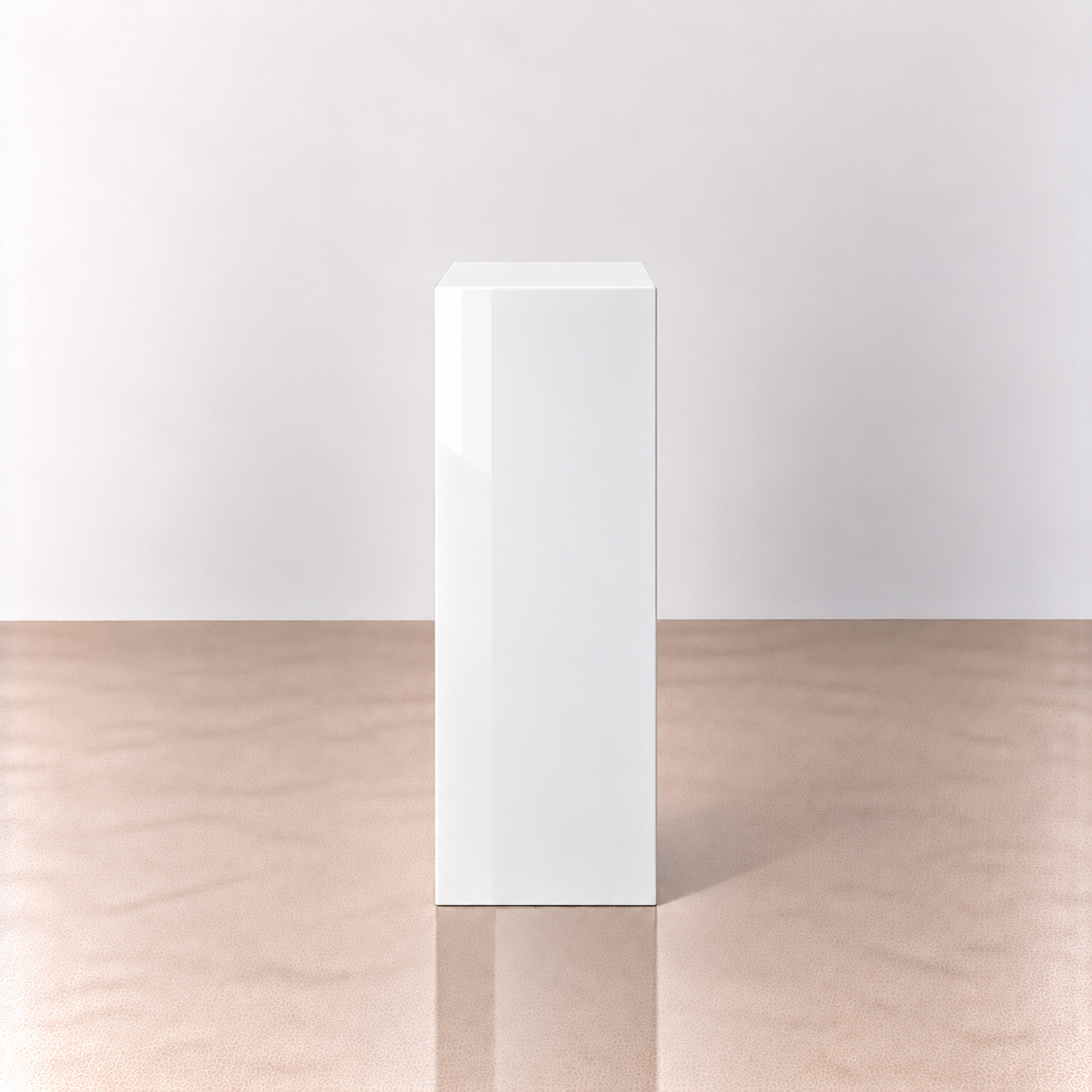 White Gloss Acrylic Plinth - 90cm (40cm square)