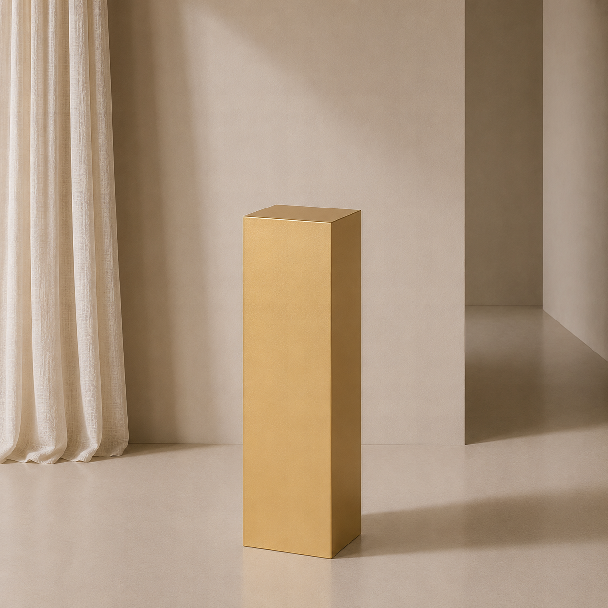 Gold Mirror Acrylic Plinth - 90cm H