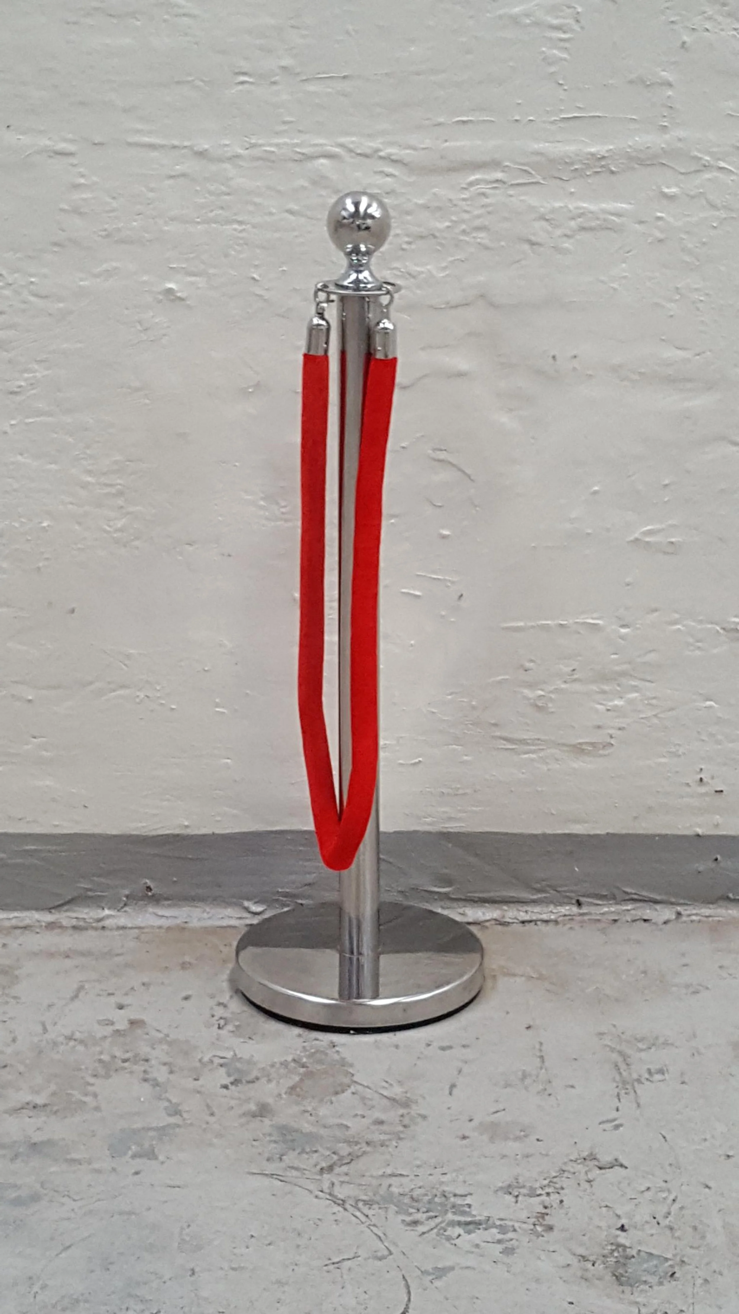 Red Velvet Bollard Rope with Stainless Steel Tip — JAKS Hire & Events