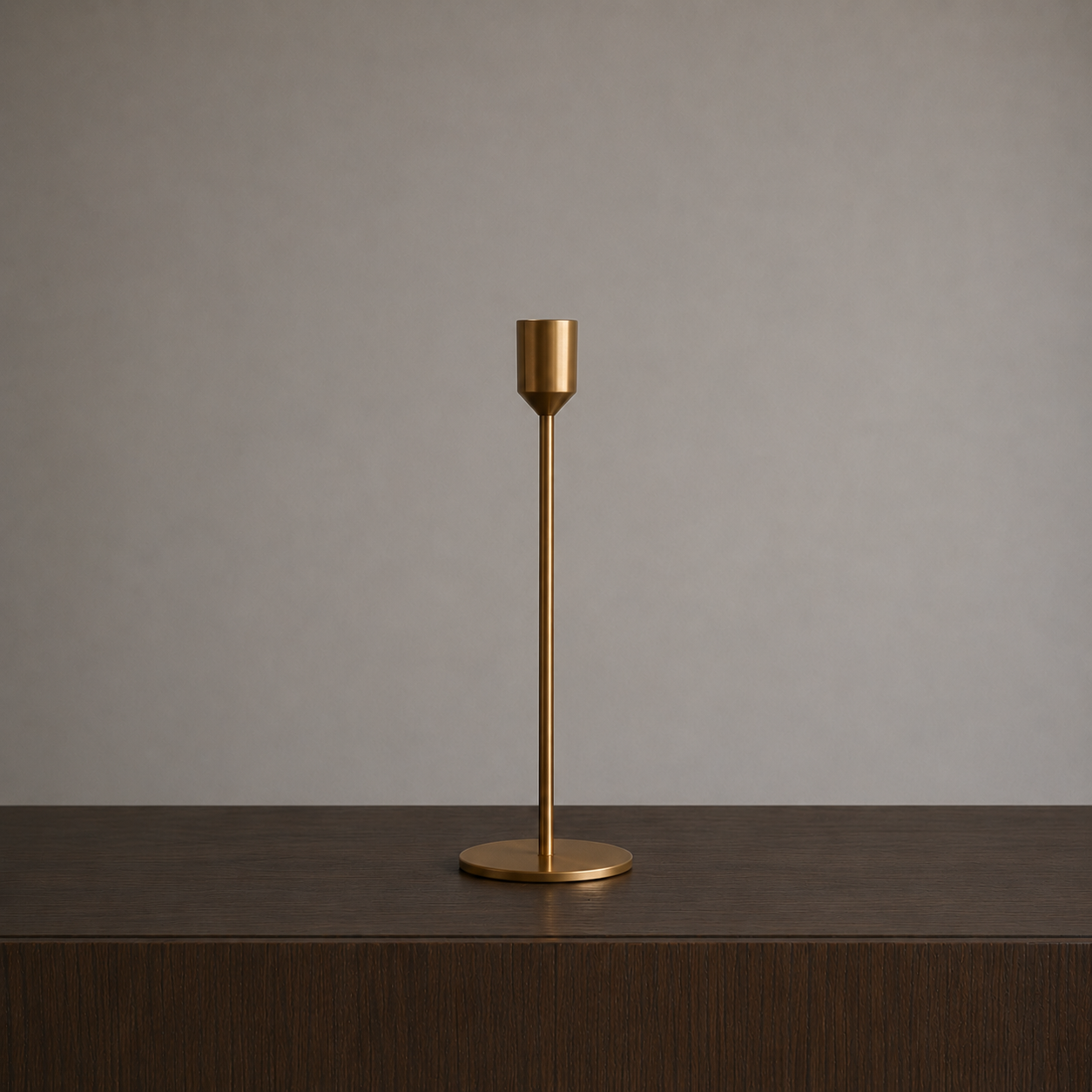Taper Candle Holder - Brushed Gold - 27cm H