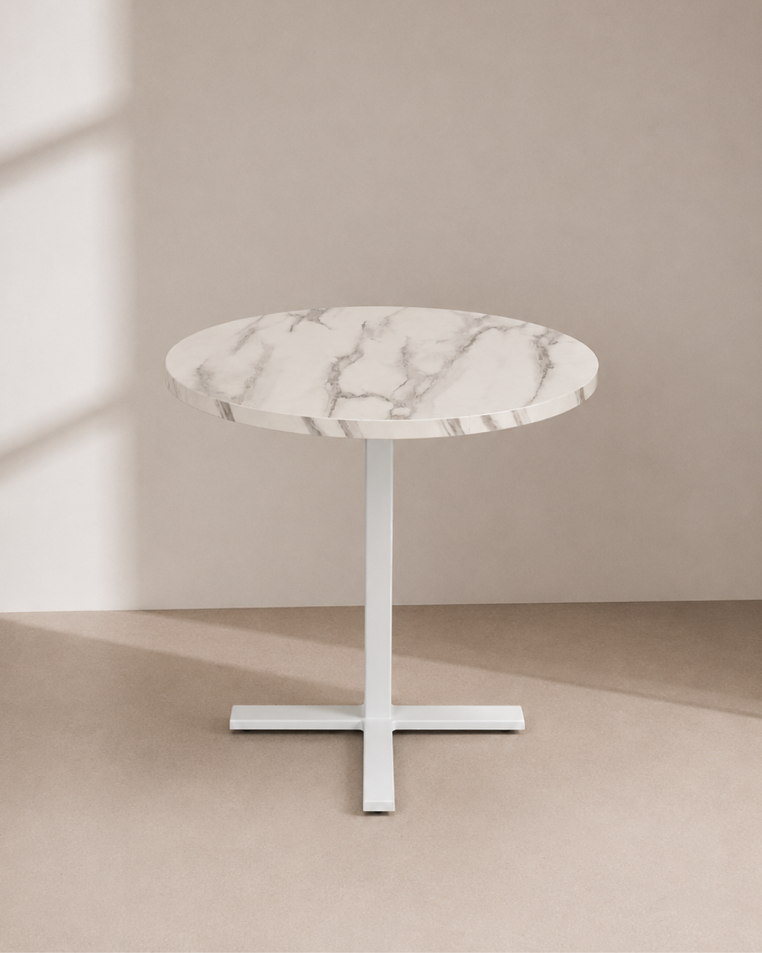 Manhattan Cafe Table - White Marble Top