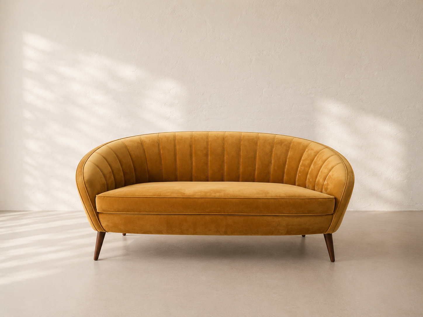 Turin Velvet Sofa - Antique Gold