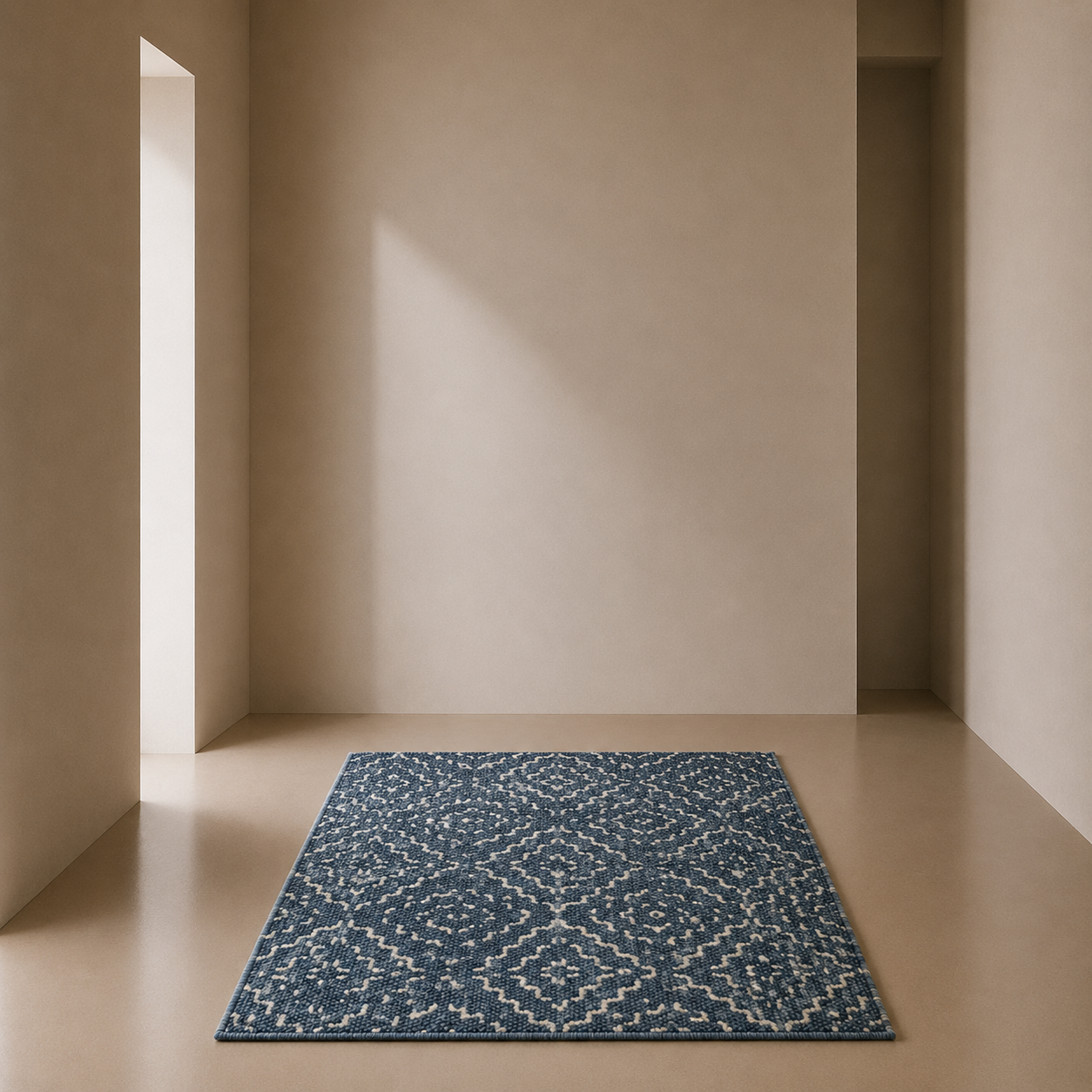 Rug - Blue and White Diamond