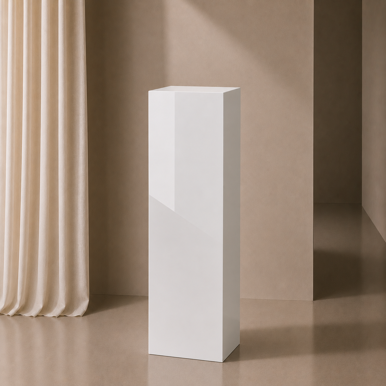 White Gloss Acrylic Plinth - 110cm