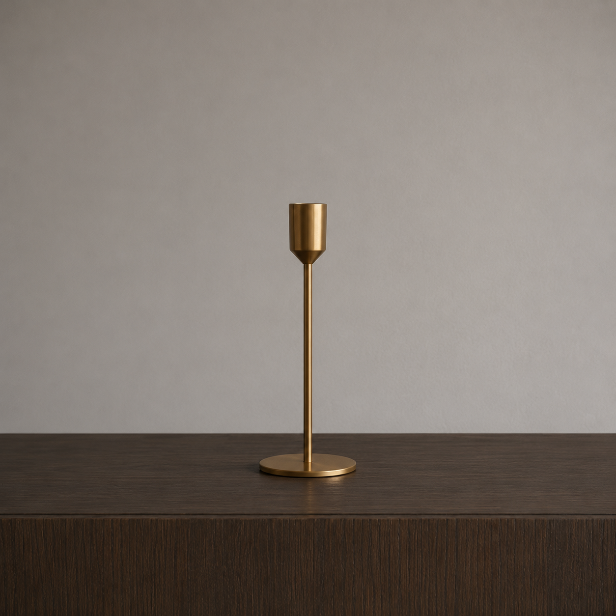 Taper Candle Holder - Brushed Gold - 23cm H