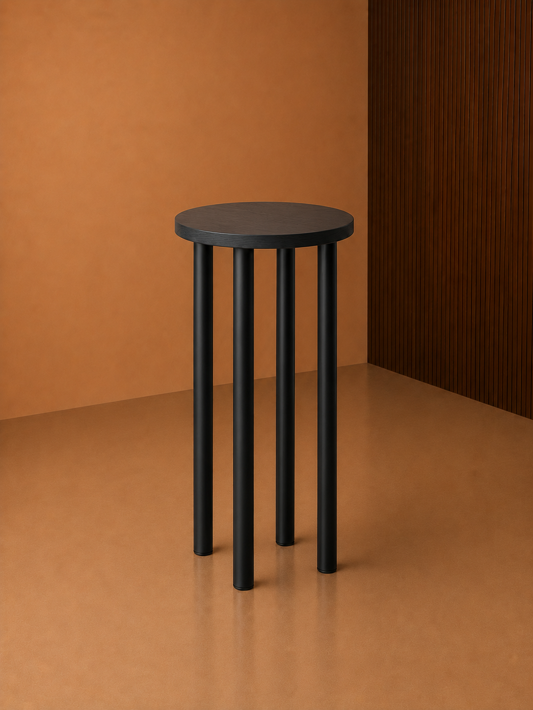 Charlie High Bar Table - Round - Brushed Charcoal