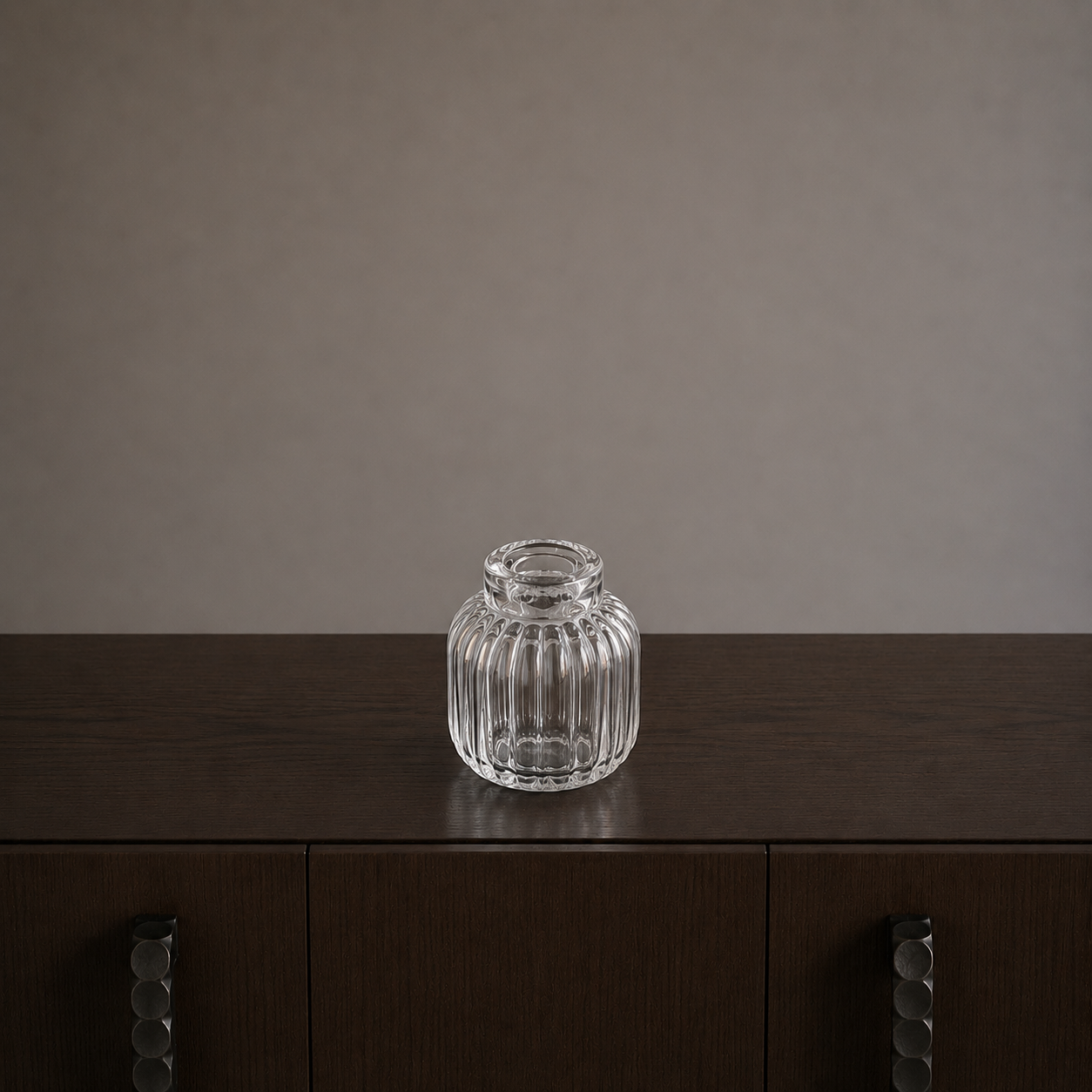 Glass Ripple Candle Holder - Large