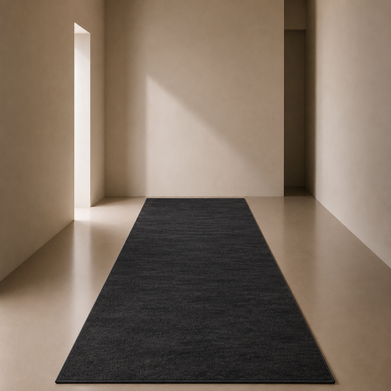 Plush Pile Carpet Runner - Black