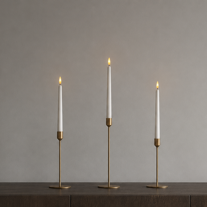 LED Real Wax Taper Candles