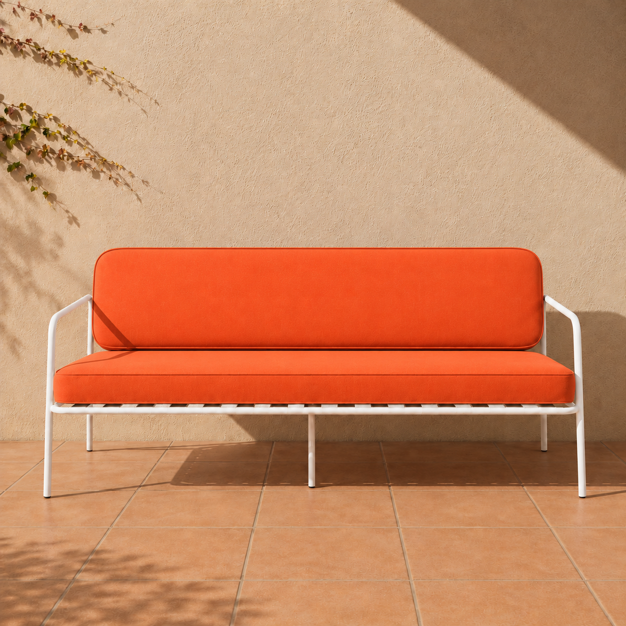 Bella - 2 Seater Sofa - White Frame - Saffron.png
