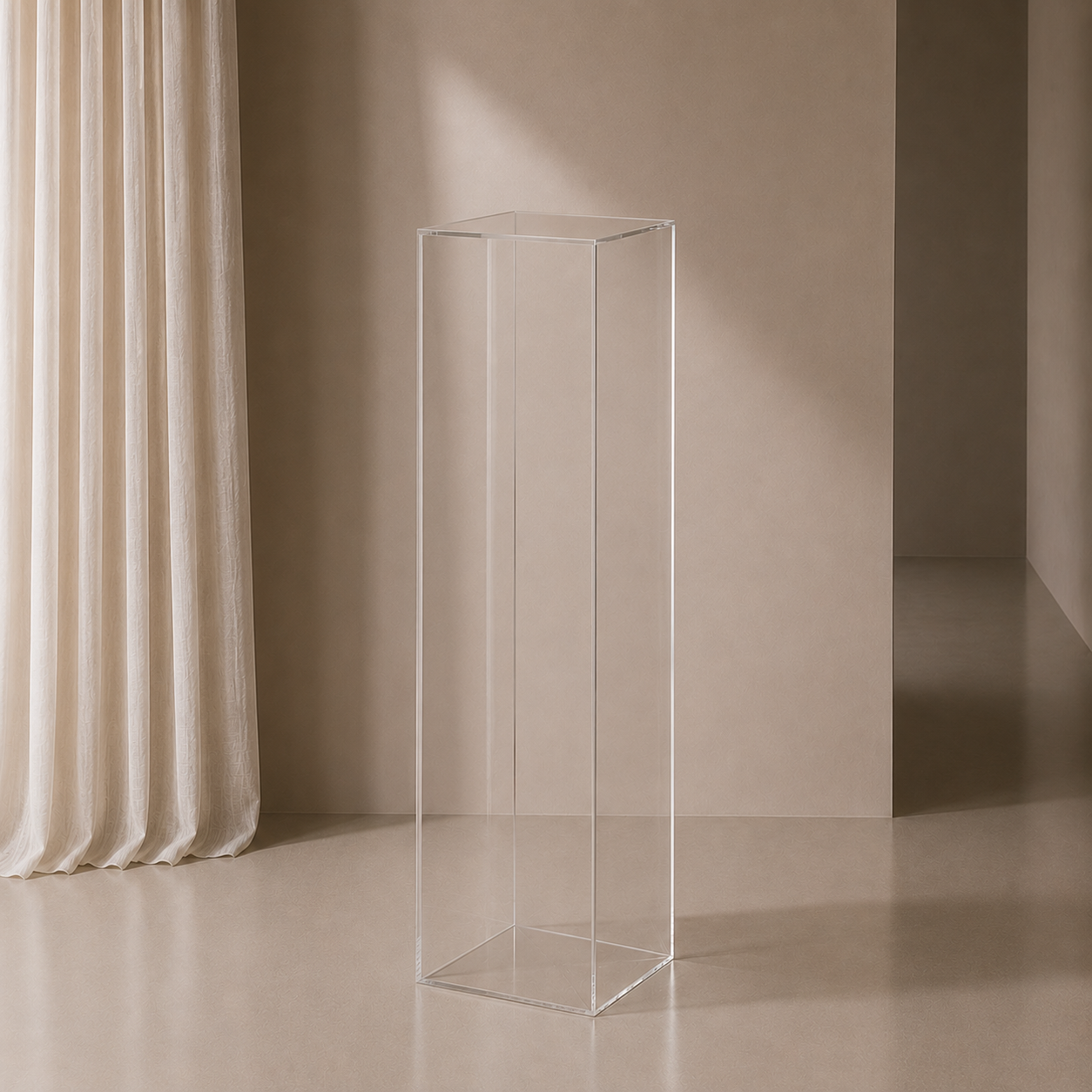 Clear Acrylic Plinth - 110cm H