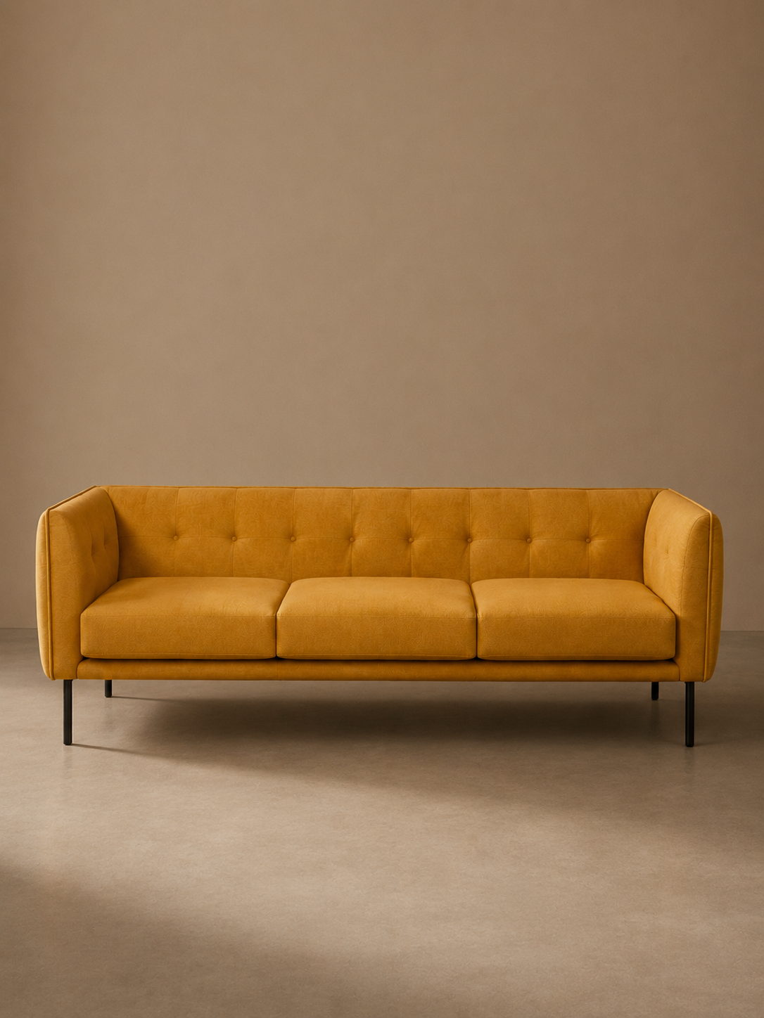 Manhattan 3 Seater Lounge - Mustard