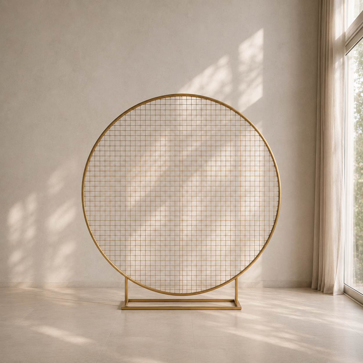 Mesh Screen Round - Gold