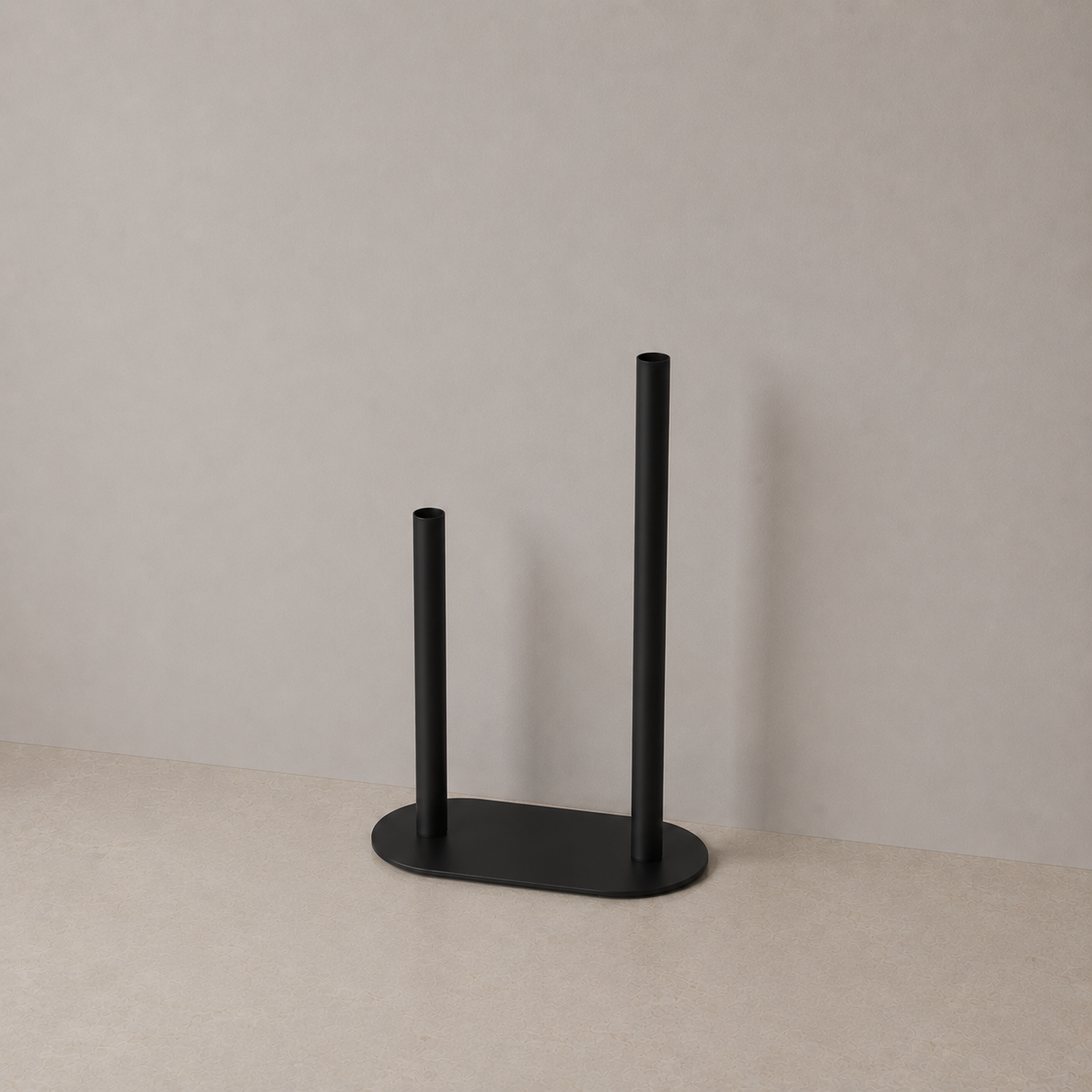 Alfredo Metal Duo Straight Stem Vase - Black
