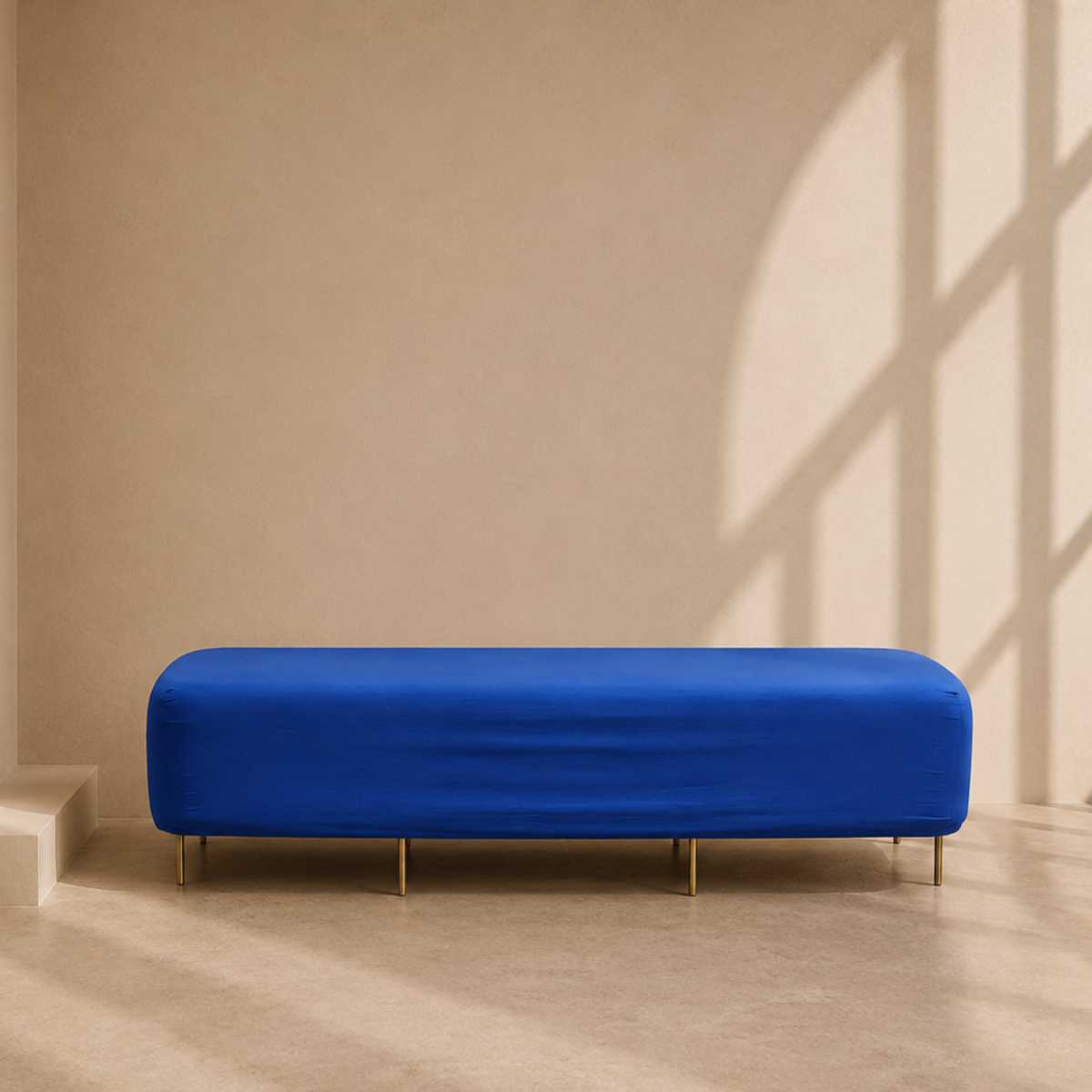 New Orleans Ottoman Bench - Blue